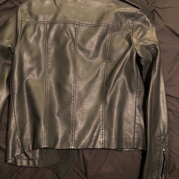 CI SONO black vegan leather jacket, Size L - Picture 3 of 6
